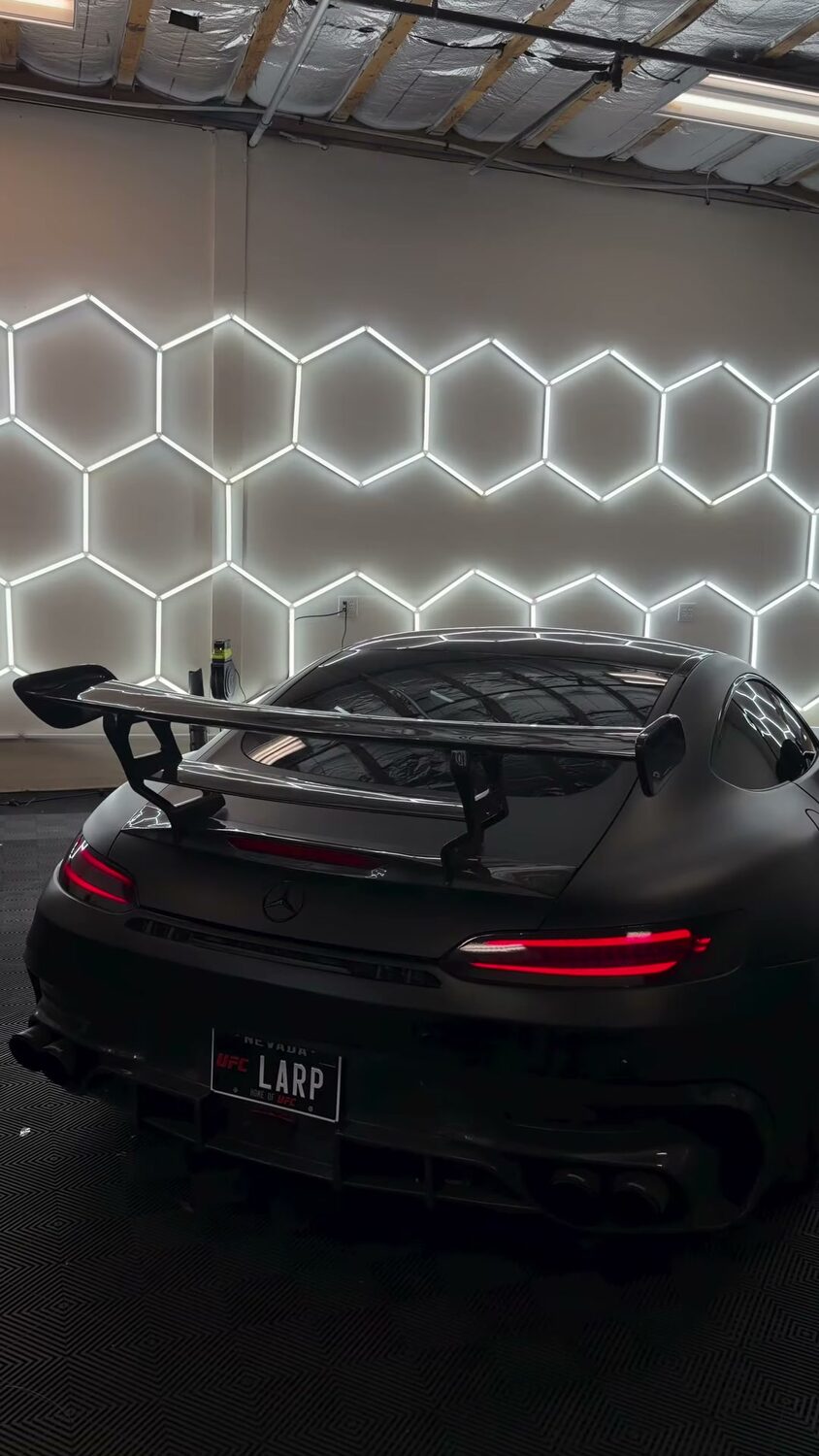 Mercedes AMG-GT with starlights and carbon wing
