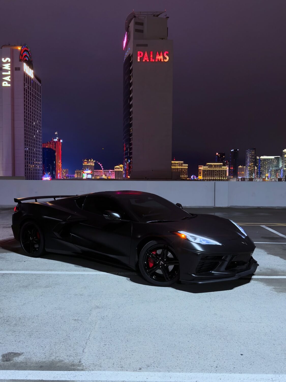 Corvette C8 satin black with ceramic tint
